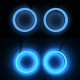 Декоративная маска для автомобильных фар DriveX LR-6 90mm RGB Frosted