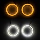 Декоративная маска для автомобильных фар DriveX LR-6 90mm RGB Frosted