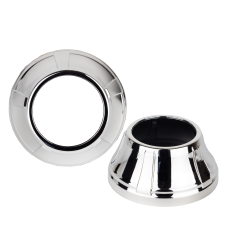 Маска декоративна для автомобільних фар DriveX MS A-106 3.0" Silver White з вбудованою підсвіткою