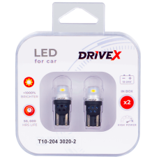 Светодиоды в габары, подсветку номера, салон DriveX T10-204 3020-2 9-48V W5W base-10mm к-т.