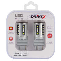 Светодиоды в габары, подсветку номера, салон DriveX Glow UL1 T25(2) 9-48V 30W CAN 2600Lm 3157/P27/7W base-16mm USA кол-т.