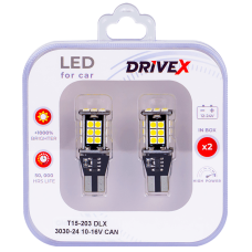 Светодиоды в габары, подсветку номера, салон DriveX T15-203 DLX 3030-24 10-16V CAN W16W d-10mm к-т.