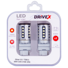 Світлодіоди в габаритні вогні. Підсвітку номера та салона DriveX Glow UL1 T25(1) 9-48V 30W CAN 2600Lm 3156/P27W base-16mm USA к-т.