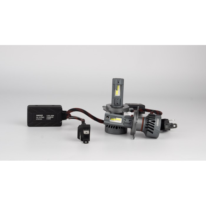 LED лампи автомобільні DriveX LED лампи серії AL-15 PRO H4 H/L 65W 9-60V 5.5K к-т.