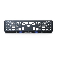 Номерна рамка Alfa Romeo стиль #3 із високоякісного ABS пластику Ledos виглядає як LCD дисплей.