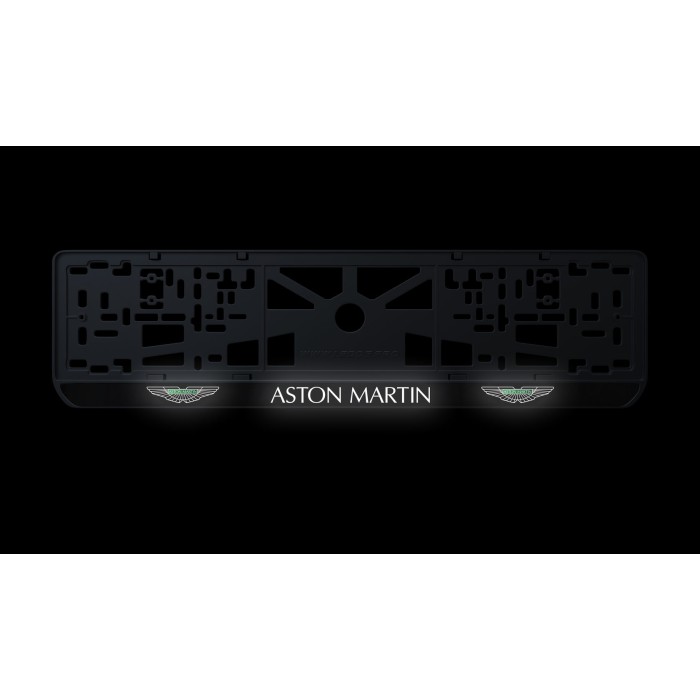 Номерная рамка Aston Martin стиль #1 из высококачественного ABS пластика Ledos выглядит как LCD дисплей