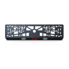 Номерна рамка Audi стиль #1 із високоякісного ABS пластику Ledos виглядає як LCD дисплей.