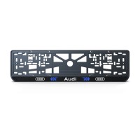 Номерна рамка Audi стиль #3 із високоякісного ABS пластику Ledos виглядає як LCD дисплей.