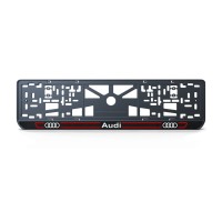 Номерна рамка Audi стиль #5 із високоякісного ABS пластику Ledos виглядає як LCD дисплей.