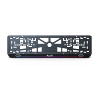 Номерна рамка Audi стиль #7 із високоякісного ABS пластику Ledos виглядає як LCD дисплей.