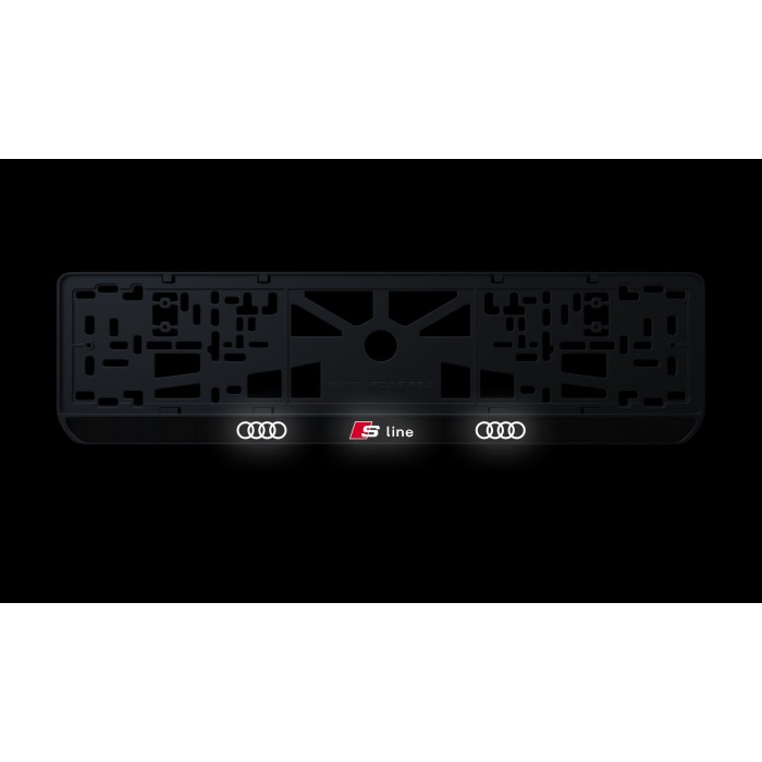 Номерна рамка Audi S-Line із високоякісного ABS пластику Ledos виглядає як LCD дисплей.