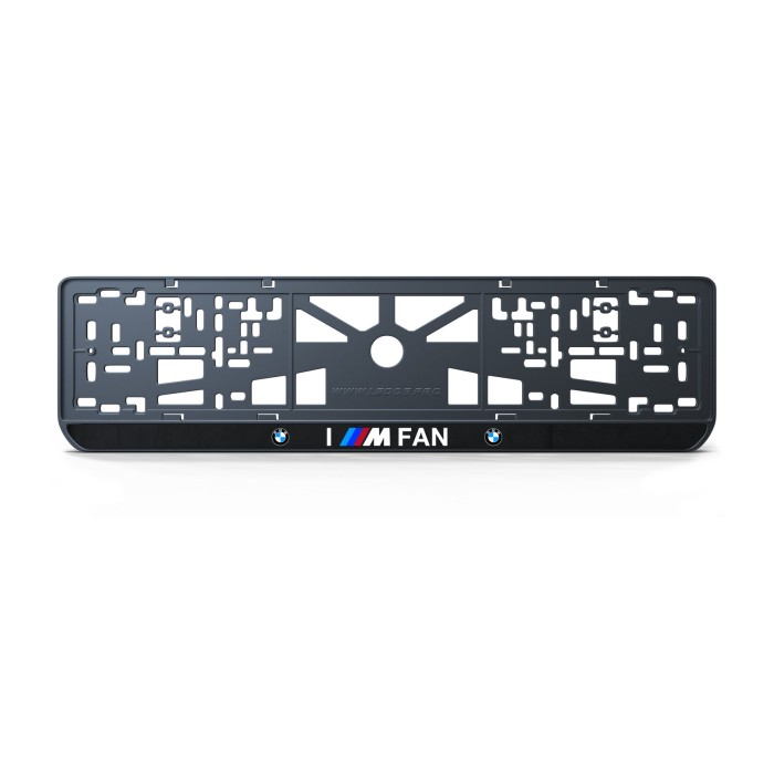 Номерна рамка BMW M FAN із високоякісного ABS пластику Ledos виглядає як LCD дисплей.