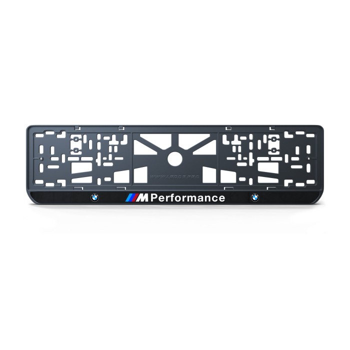 Номерна рамка BMW M Performance із високоякісного ABS пластику Ledos виглядає як LCD дисплей.