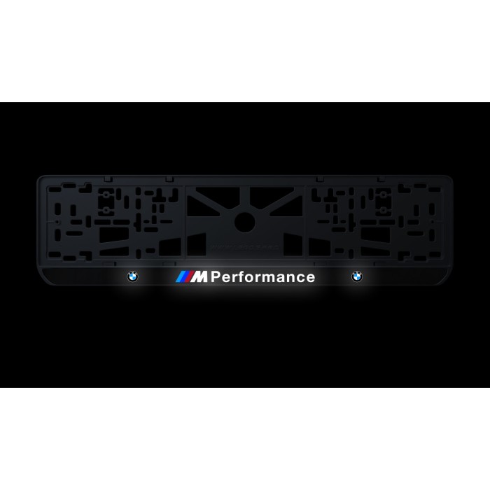 Номерна рамка BMW M Performance із високоякісного ABS пластику Ledos виглядає як LCD дисплей.