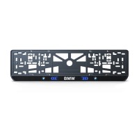 Номерна рамка BMW стиль #3 із високоякісного ABS пластику Ledos виглядає як LCD дисплей.