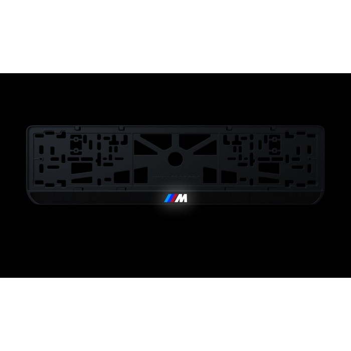 Номерна рамка BMW only M із високоякісного ABS пластику Ledos виглядає як LCD дисплей.