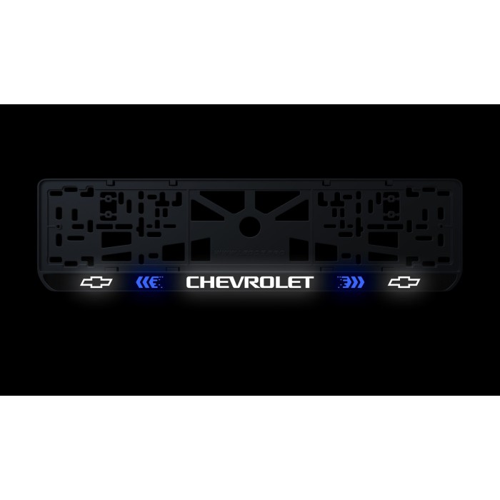 Номерна рамка Chevrolet стиль #3 із високоякісного ABS пластику Ledos виглядає як LCD дисплей.
