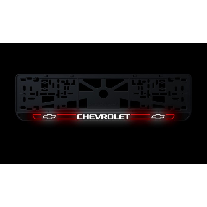 Номерна рамка Chevrolet стиль #5 із високоякісного ABS пластику Ledos виглядає як LCD дисплей.