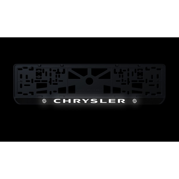 Номерна рамка Chrysler стиль #1 із високоякісного ABS пластику Ledos виглядає як LCD дисплей.
