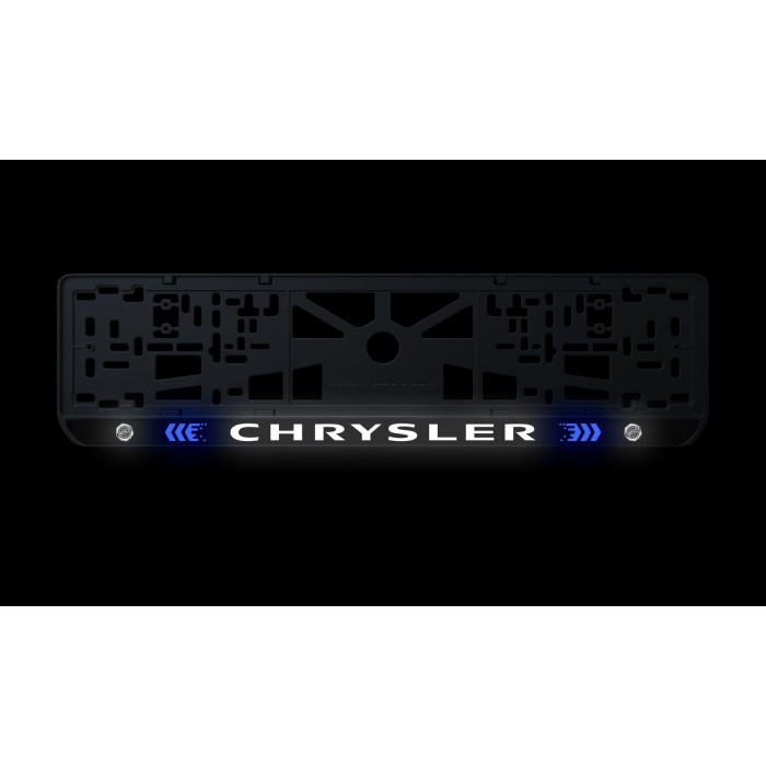 Номерна рамка Chrysler стиль #3 із високоякісного ABS пластику Ledos виглядає як LCD дисплей.