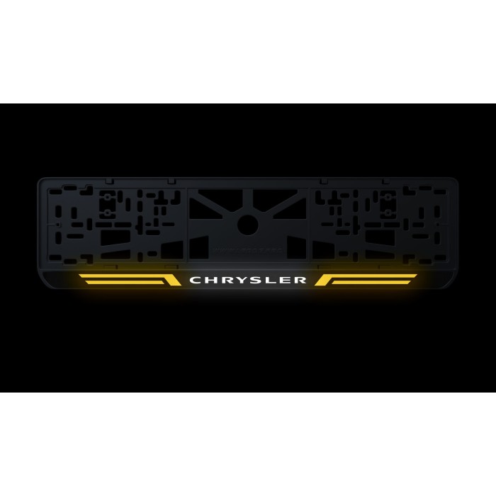 Номерна рамка Chrysler стиль #4 із високоякісного ABS пластику Ledos виглядає як LCD дисплей.