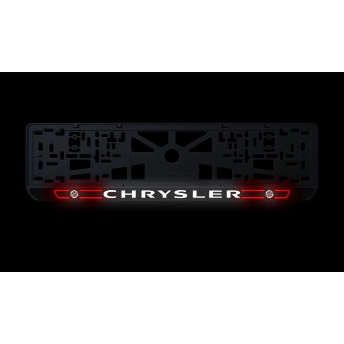Номерна рамка Chrysler стиль #5 із високоякісного ABS пластику Ledos виглядає як LCD дисплей.