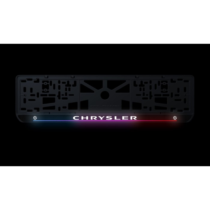 Номерна рамка Chrysler стиль #7 із високоякісного ABS пластику Ledos виглядає як LCD дисплей.