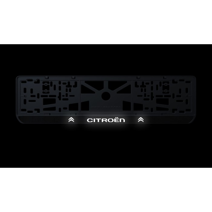 Номерна рамка Citroen стиль #1 із високоякісного ABS пластику Ledos виглядає як LCD дисплей.