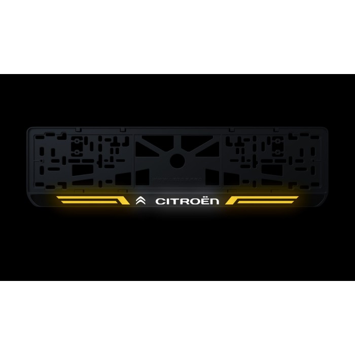 Номерна рамка Citroen стиль #4 із високоякісного ABS пластику Ledos виглядає як LCD дисплей.