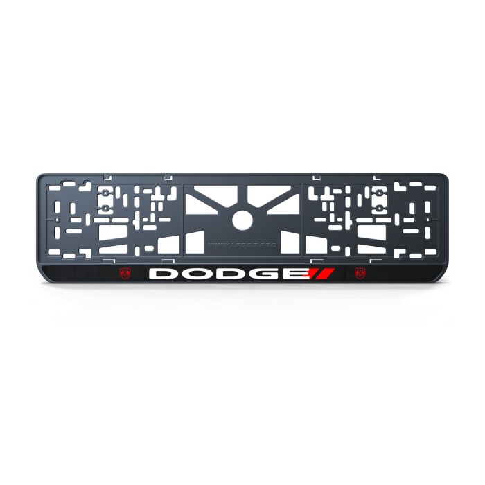 Номерна рамка Dodge із високоякісного ABS пластику Ledos виглядає як LCD дисплей.