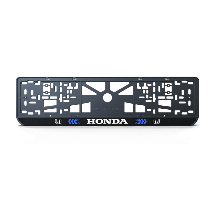 Номерна рамка Honda стиль #3 із високоякісного ABS пластику Ledos виглядає як LCD дисплей.