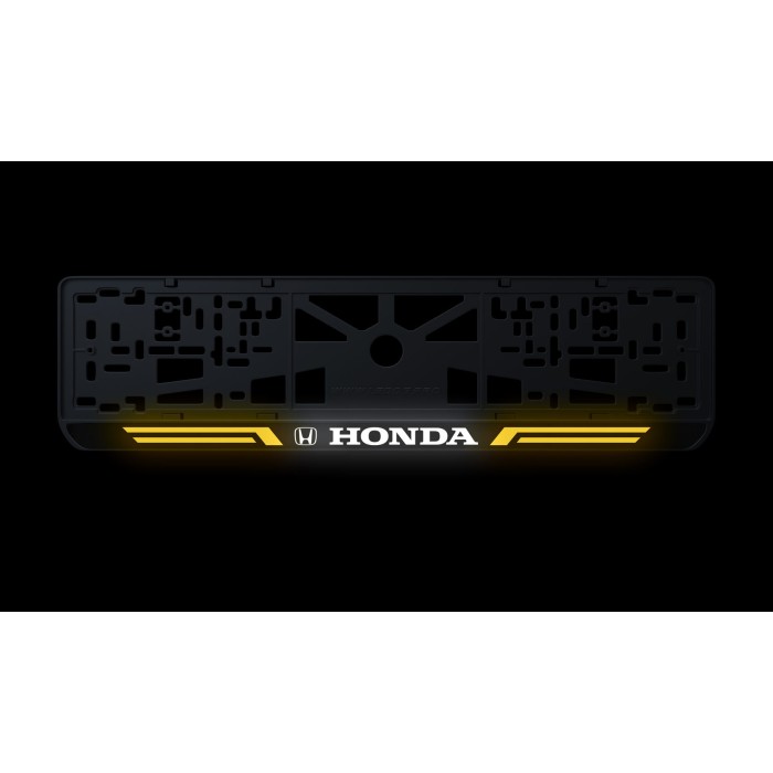 Номерна рамка Honda стиль #4 із високоякісного ABS пластику Ledos виглядає як LCD дисплей.