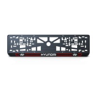 Номерна рамка Hyundai стиль #6 із високоякісного ABS пластику Ledos виглядає як LCD дисплей.