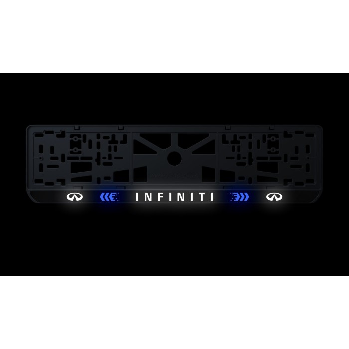 Номерна рамка Infiniti стиль #3 із високоякісного ABS пластику Ledos виглядає як LCD дисплей.