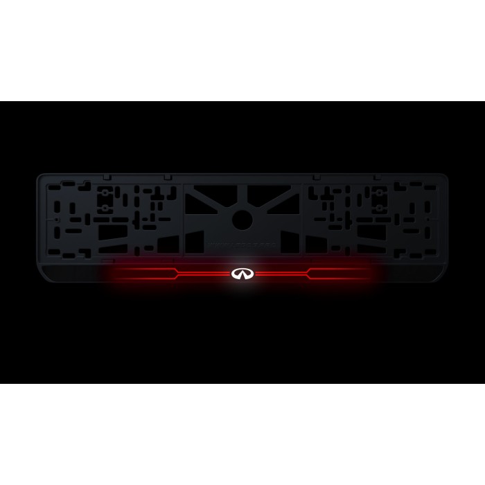 Номерна рамка Infiniti стиль #6 із високоякісного ABS пластику Ledos виглядає як LCD дисплей.