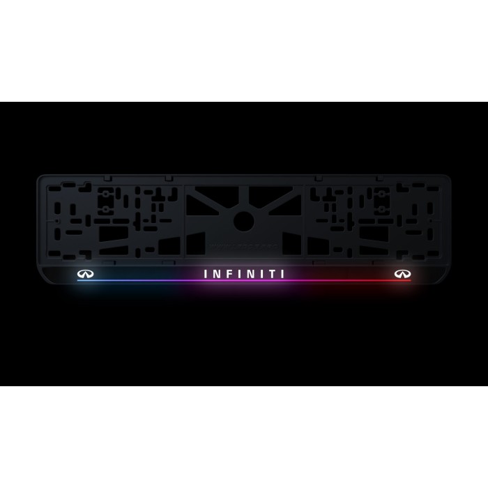 Номерна рамка Infiniti стиль #7 із високоякісного ABS пластику Ledos виглядає як LCD дисплей.