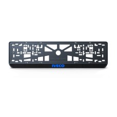 Номерна рамка Iveco стиль #1 із високоякісного ABS пластику Ledos виглядає як LCD дисплей.
