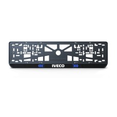 Номерна рамка Iveco стиль #3 із високоякісного ABS пластику Ledos виглядає як LCD дисплей.