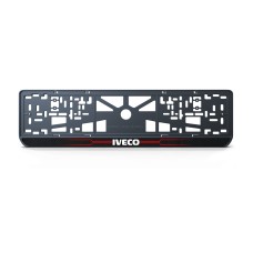 Номерна рамка Iveco стиль #6 із високоякісного ABS пластику Ledos виглядає як LCD дисплей.