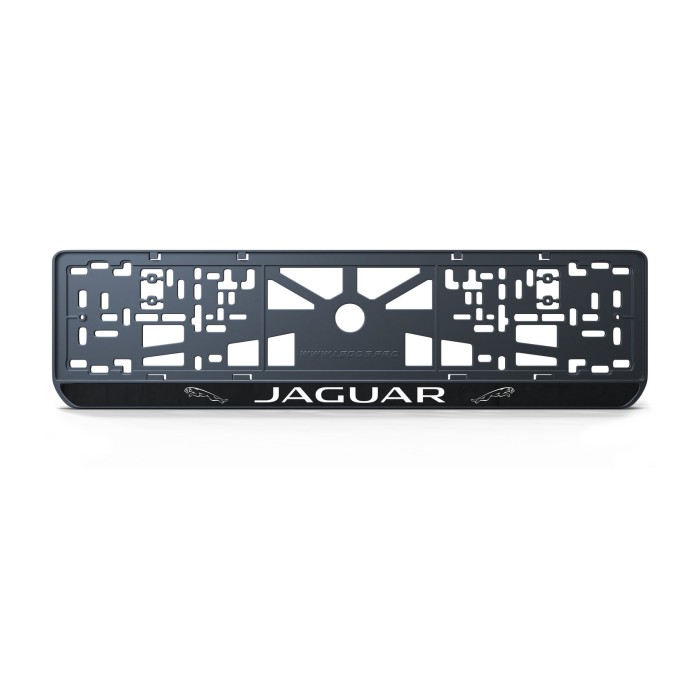 Номерна рамка Jaguar стиль #1 із високоякісного ABS пластику Ledos виглядає як LCD дисплей.