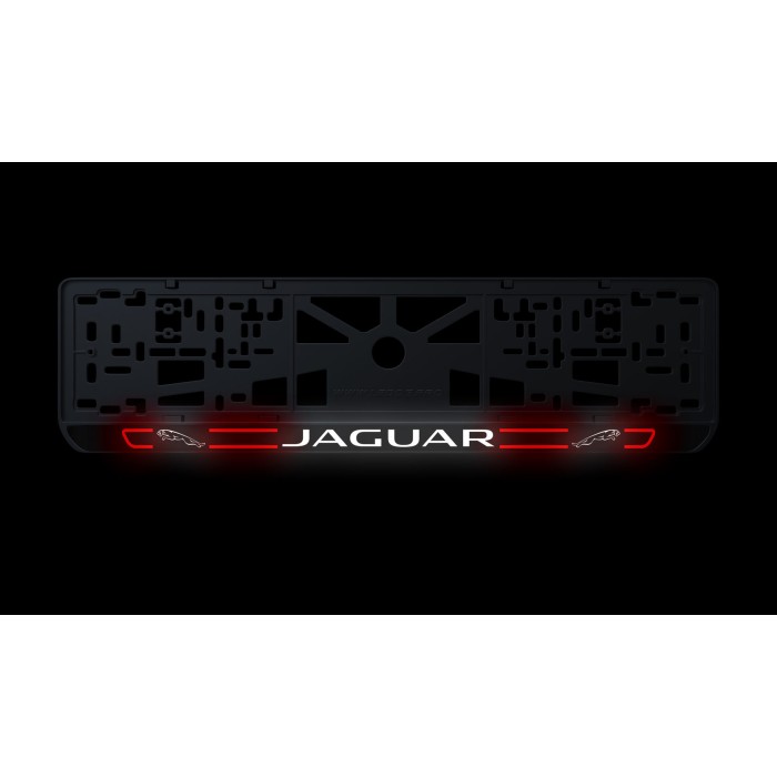 Номерна рамка Jaguar стиль #5 із високоякісного ABS пластику Ledos виглядає як LCD дисплей.