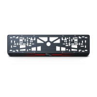 Номерна рамка Jaguar стиль #6 із високоякісного ABS пластику Ledos виглядає як LCD дисплей.