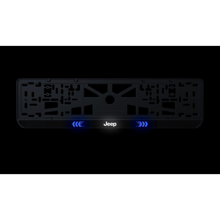 Номерная рамка Jeep стиль #3 из высококачественного ABS пластика Ledos выглядит как LCD дисплей