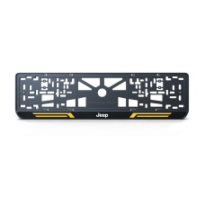 Номерная рамка Jeep стиль #4 из высококачественного ABS пластика Ledos выглядит как LCD дисплей