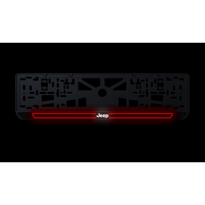 Номерная рамка Jeep стиль #5 из высококачественного ABS пластика Ledos выглядит как LCD дисплей