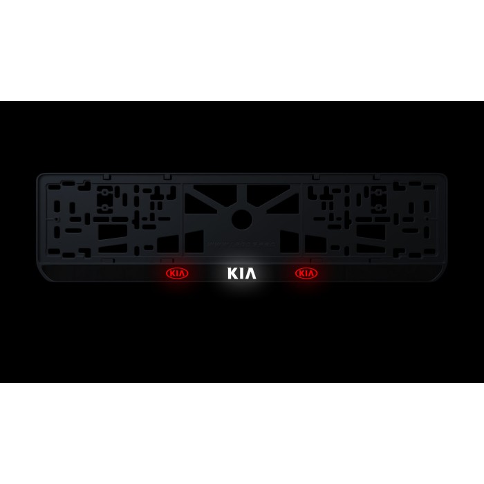 Номерна рамка Kia стиль #1 із високоякісного ABS пластику Ledos виглядає як LCD дисплей.