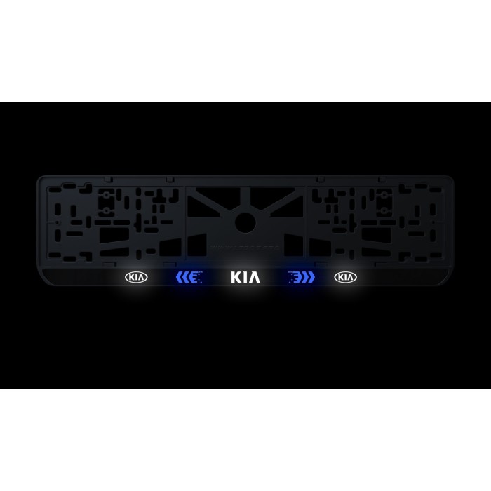 Номерна рамка Kia стиль #3 із високоякісного ABS пластику Ledos виглядає як LCD дисплей.