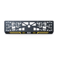 Номерная рамка Kia стиль #4 из высококачественного ABS пластика Ledos выглядит как LCD дисплей