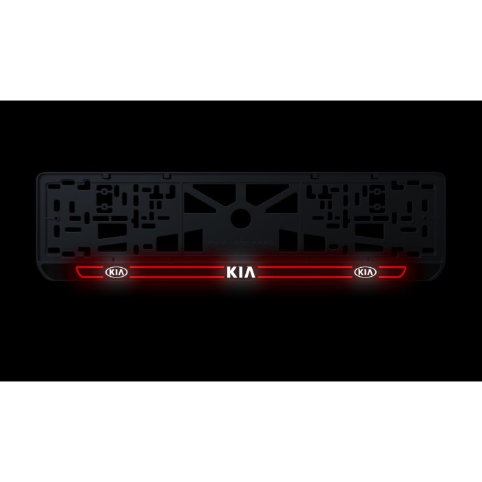 Номерна рамка Kia стиль #5 із високоякісного ABS пластику Ledos виглядає як LCD дисплей.