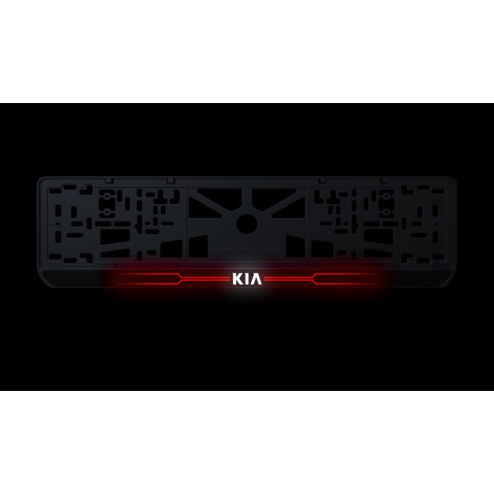 Номерна рамка Kia стиль #7 із високоякісного ABS пластику Ledos виглядає як LCD дисплей.